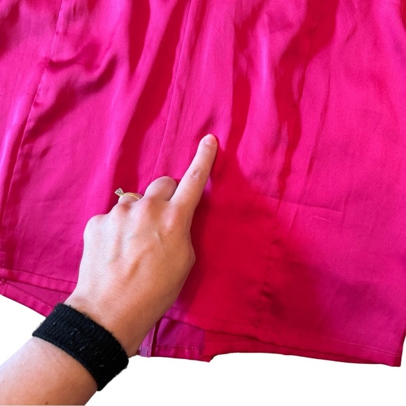 For Love & Lemons Isabella Bustier Mini Dress Red Satin Size Large (runs small) - Picture 11 of 11